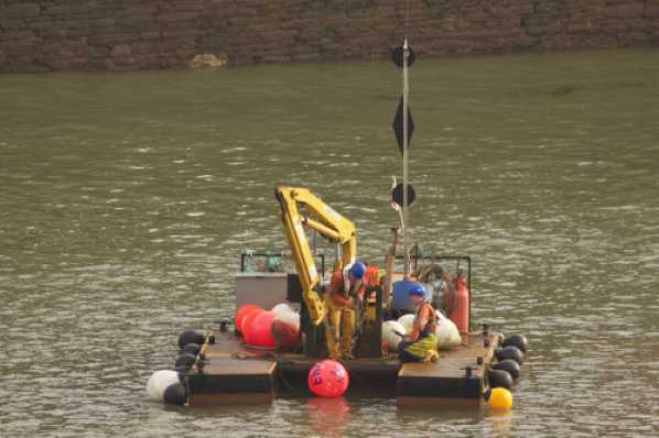 09 March 2020 - 09-38-15 
Time to get the buoys out. Dart Harbour crews begin to re-lay the trot mooring buoys between RDYC and Inverdart.
-------------- 
Dart Harbour crew mooring maintenance